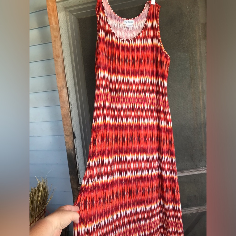 Womens Plus size Flame Maxi Dress 3x